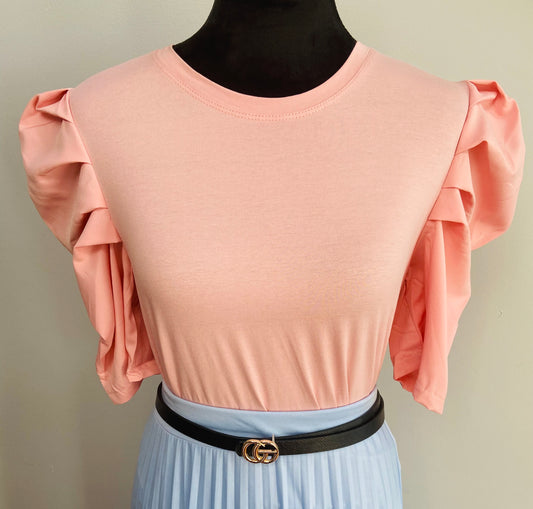 Blush Ruffled Top