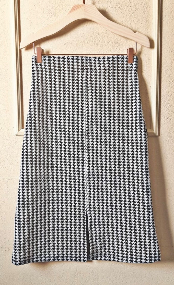 Checkered Pencil Skirt