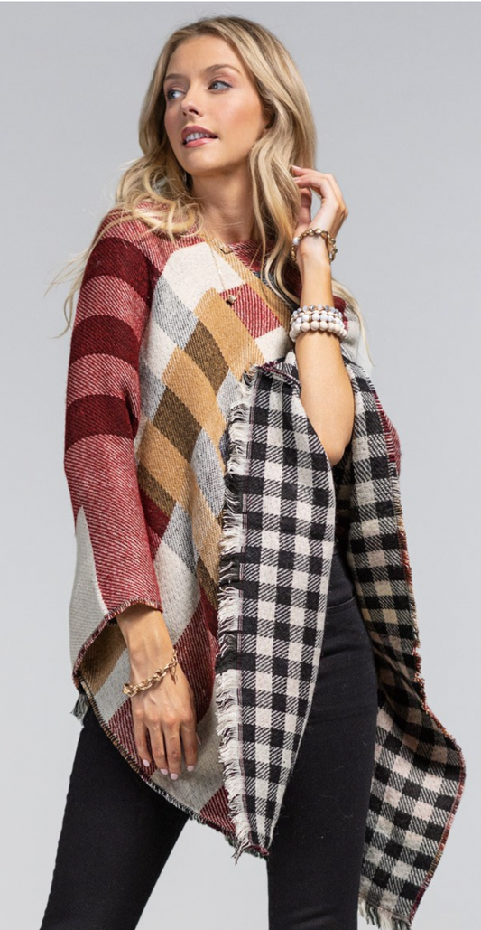 Plaid Poncho