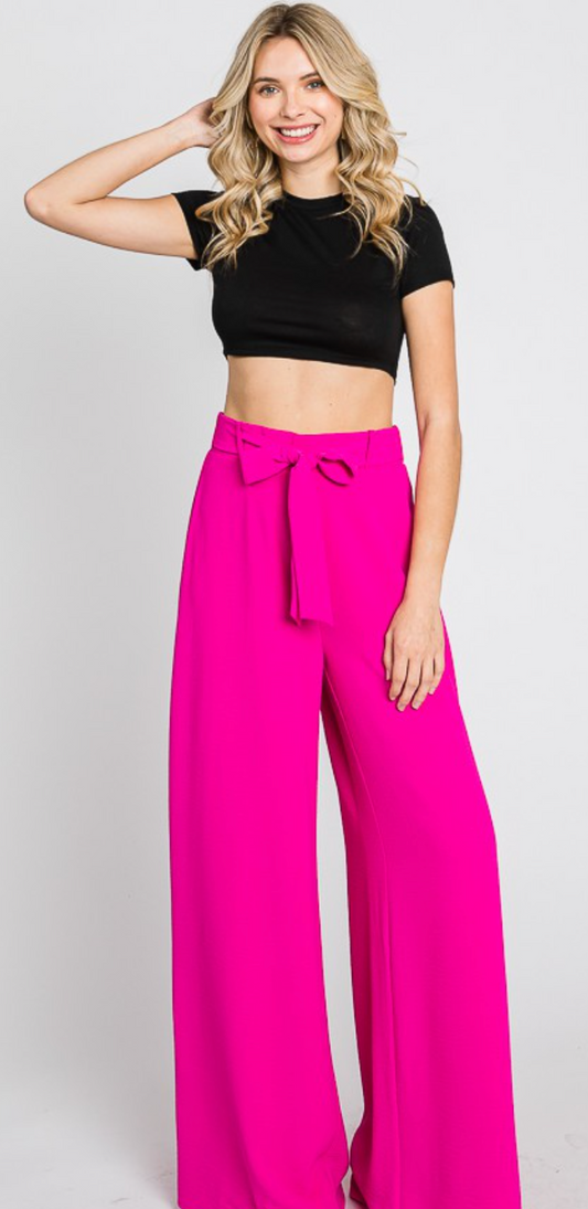 High-waisted Pink Pants