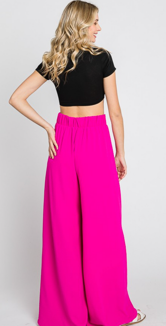 High-waisted Pink Pants